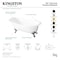 Aqua Eden Clawfoot Bathtubs, 54 L, 30.31 W, White/Oil Rubbed Bronze, Cast Iron VCT7D5431B5 - alternate 2